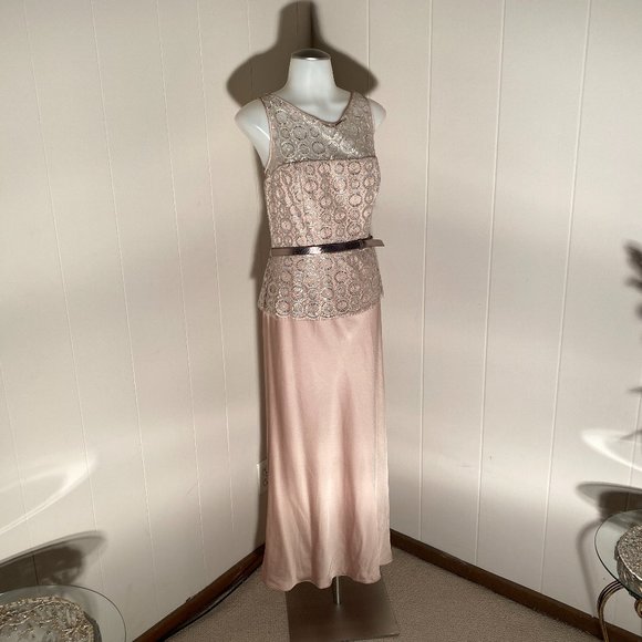 Anne Klein Champagne Evening Gown - Picture 1 of 6